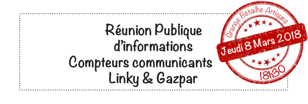 reunion 8 mars Linky Gazpar Artigues pres Bordeaux