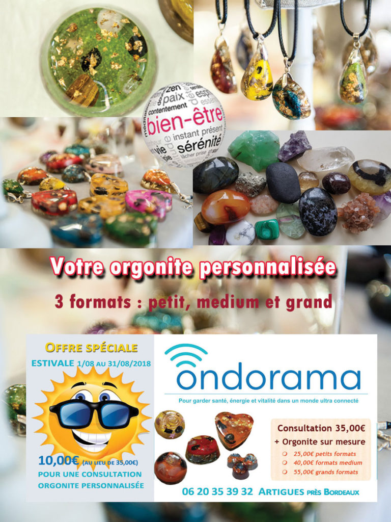 Ondorama orgonites offre estivale aout 2018