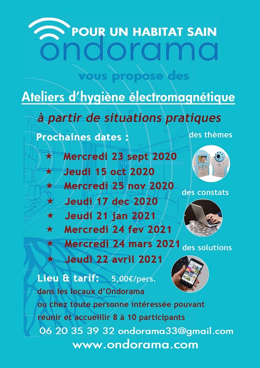 Ondorama ateliers hygiene electromagnetique et hygiene numerique